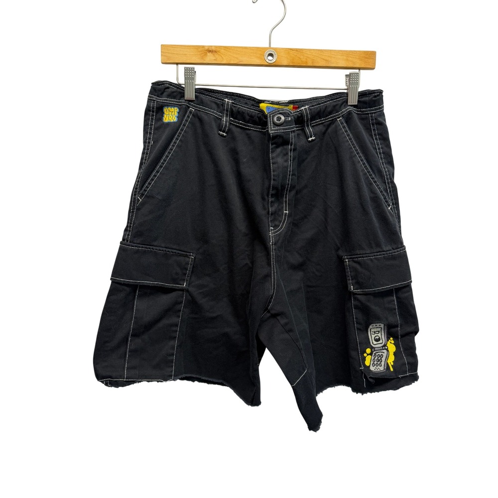 Vintage Empyre Cargo Shorts Flip Phone Embroidery 33 Black Mens READ